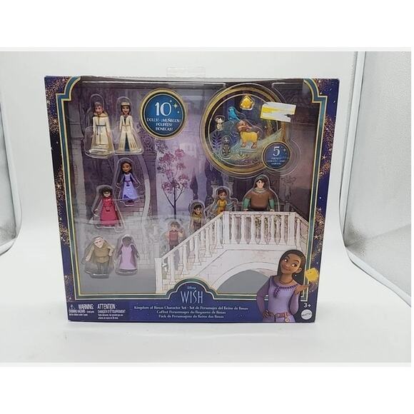 Disney Wish Kingdom of Rosas Character Set 10 Figures + 5 Friends Mattel 2023 - Picture 1 of 5